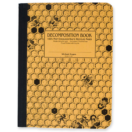Check out this Decomposition Notebook made in Brooklyn, NY by Michael Roger. Purchase to store your brilliance in 100 percent post consumer waste and support 4 American workers. Gets you 280 Boom™ Points.